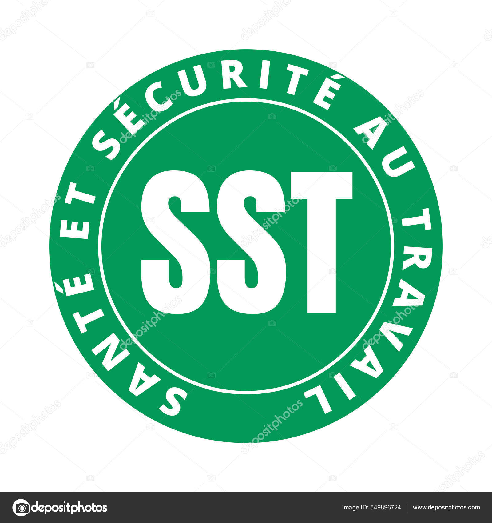 在法国职业健康和安全标志被称为Sst Sante Securite Travail ——图库图片© ricochet69 #549896724