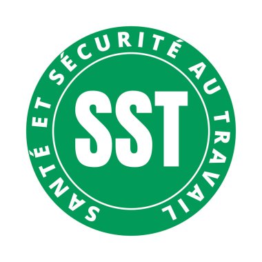 Fransa 'da iş sağlığı ve güvenlik sembolü SST sante et securite au travail in French language
