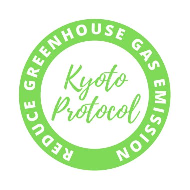 Kyoto protocol symbol icon illustration clipart