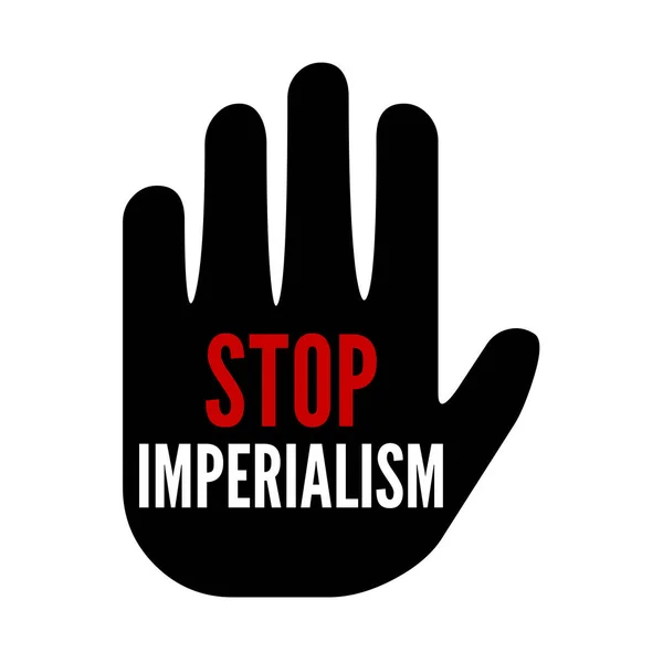 停止帝国主义的象征图标 — 图库照片