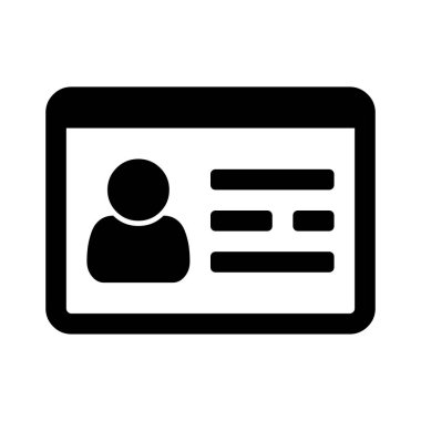 Kimlik kartı simgesi simgesi