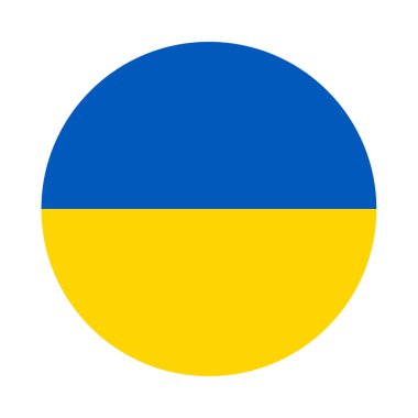 Ukrayna bayrak yuvarlak sembol simgesi