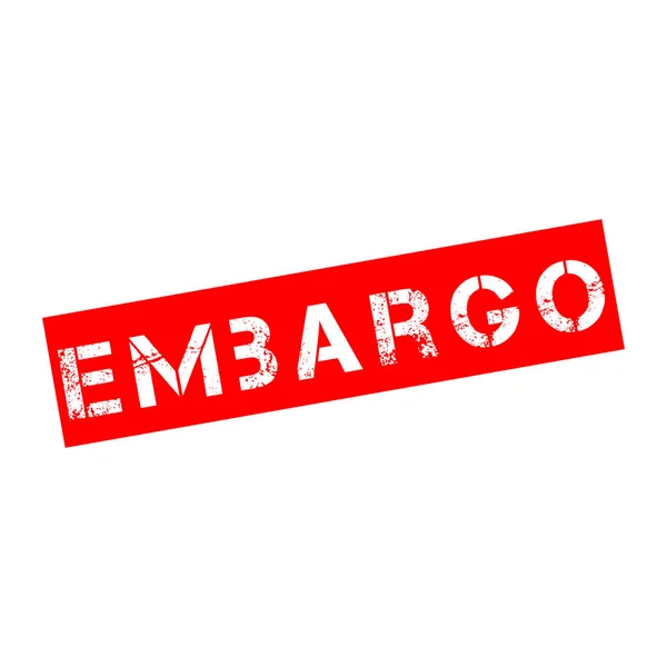 Timbro Gomma Con Embargo Testuale — Foto Stock