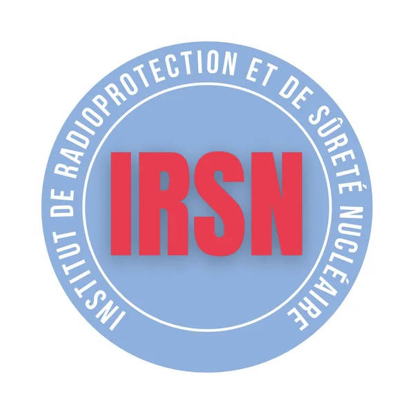 Radioprotection Nuclear Safety Institute Symbol Icon Called Irsn Institut Radioprotection — Stock Photo, Image