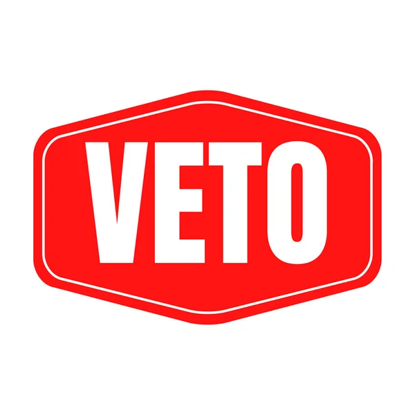 Ilustrace Ikony Veto Symbolu — Stock fotografie
