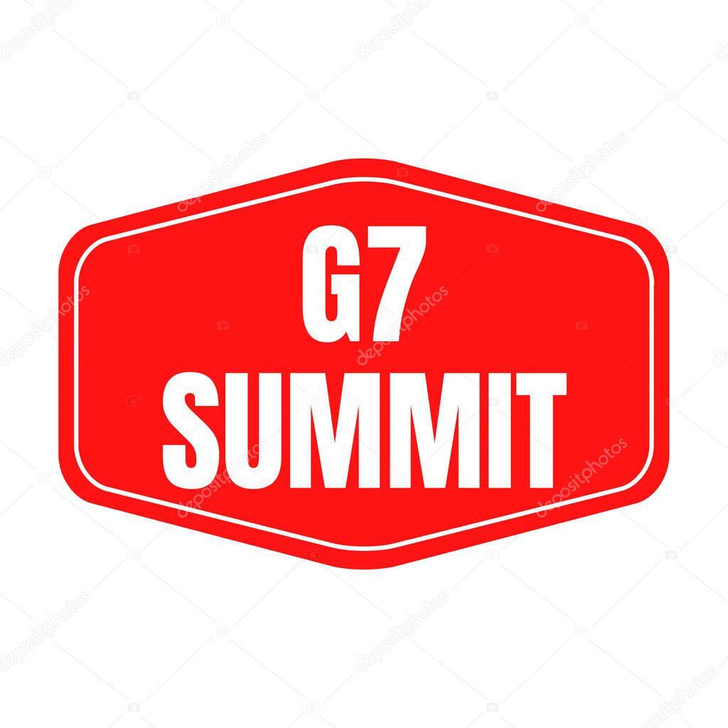 G7 summit symbol icon illustration