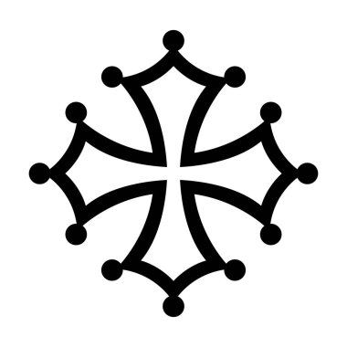 Occitan cross symbol icon clipart