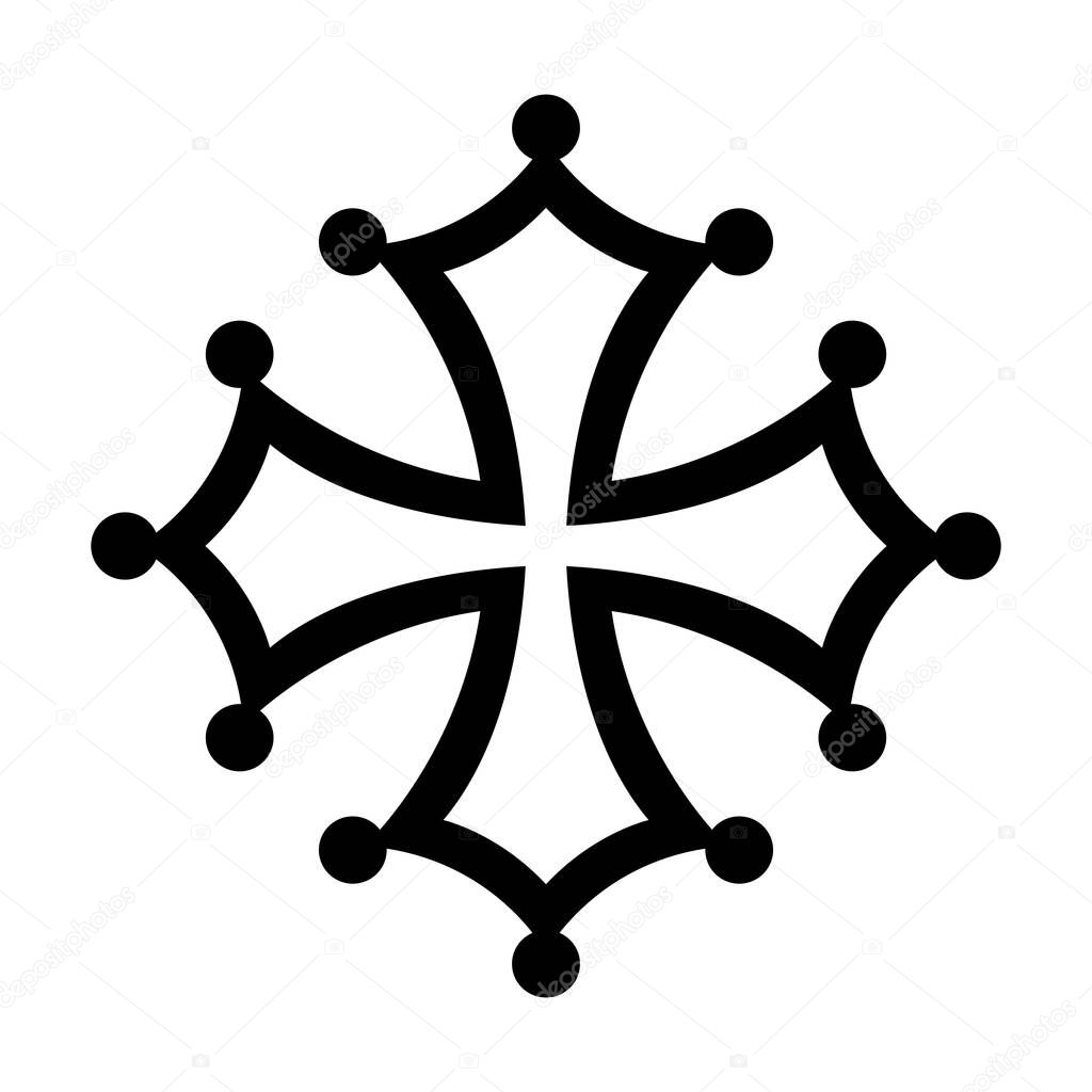 Occitan cross symbol icon