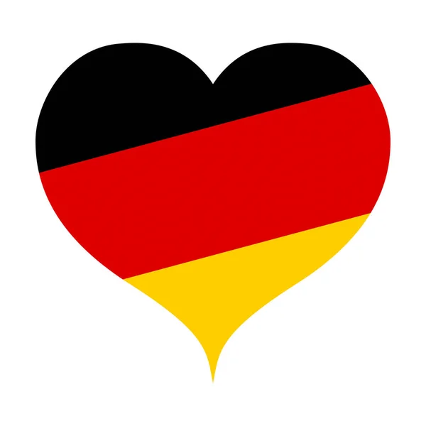 Deutschland Flagge Herz Symbol Symbol — Stockfoto