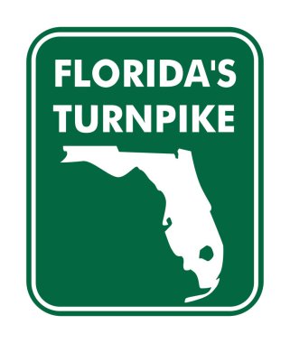Florida 'nın paralı yol tabelası çizimi
