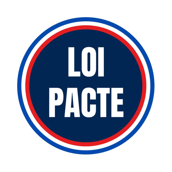 Law Pacte Symbol Ikona Názvem Loi Pacte Francouzském Jazyce — Stock fotografie