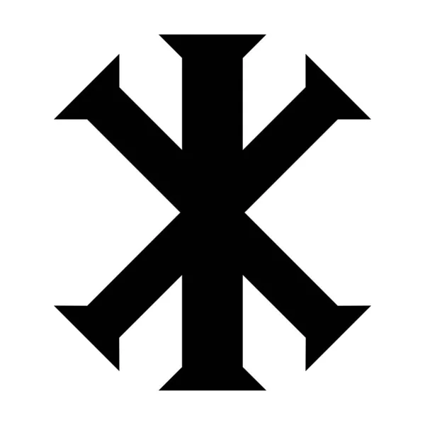 Ícone Símbolo Cruzado Iota Chi — Fotografia de Stock