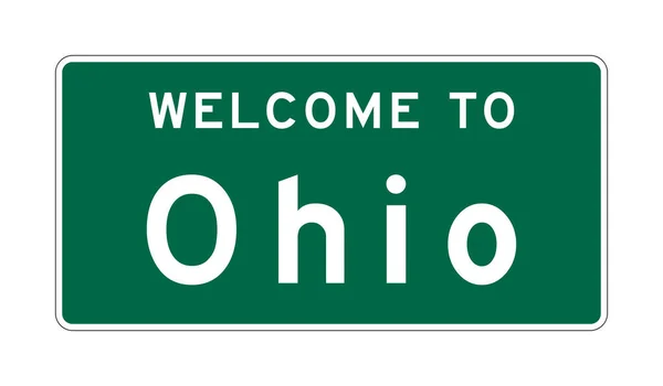 Bienvenido Ohio Road Sign — Foto de Stock