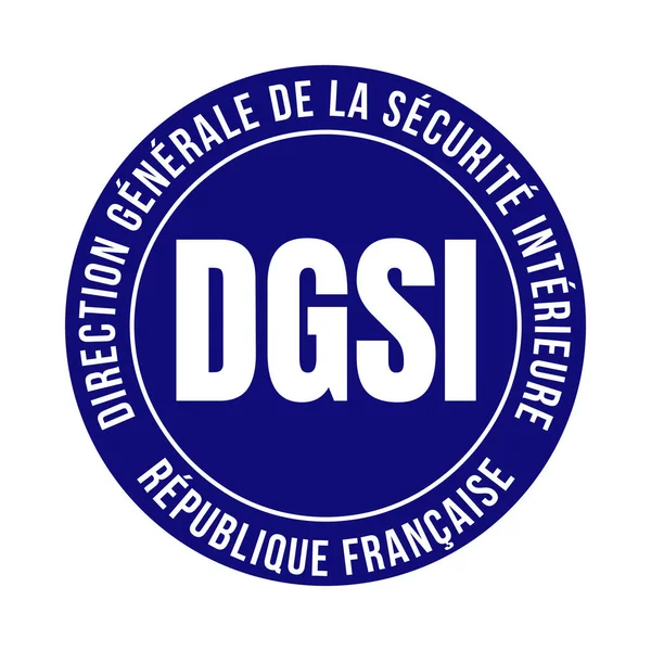 Dgsi Symbol Icon Called General Directorate Internal Security French Language — Photo