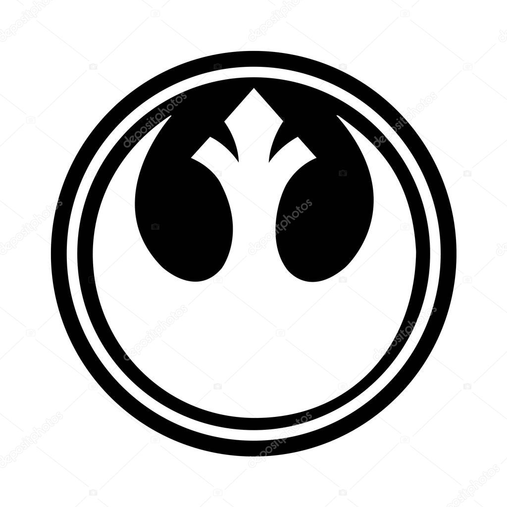 Rebel alliance symbol icon