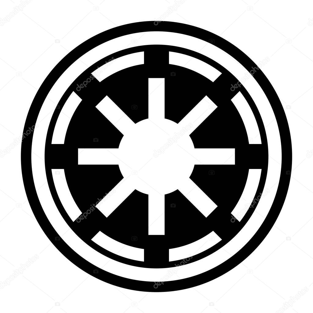 Galactic empire symbol icon illustration