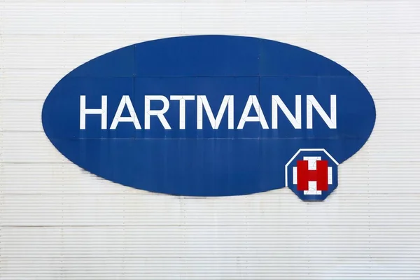 Arnas Francia Maggio 2020 Logo Hartmann Una Parete Gruppo Hartmann — Foto Stock