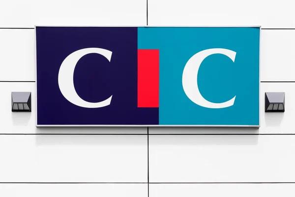 Cholet Франція Червня 2016 Cic Логотип Стіні Cic Група Фінансових — стокове фото