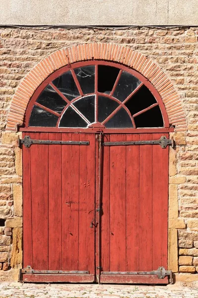 Old Wooden Door Castle Montmelas Beaujolais France — Stockfoto