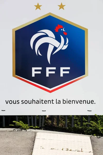 Macon Frankrike Juni 2021 Emblem För Det Franska Fotbollslaget Och — Stockfoto