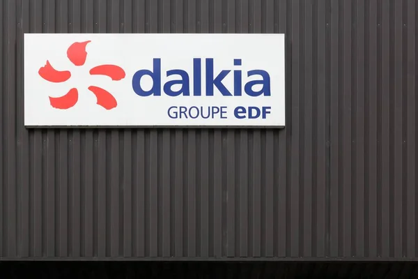 Lyon Frankrike December 2021 Dalkia Logotyp Vägg Dalkia Ett Energitjänstföretag — Stockfoto