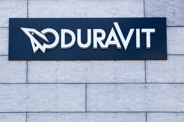 Aarhus Danimarca Aprile 2022 Logo Duravit Una Parete Duravit Fondata — Foto Stock