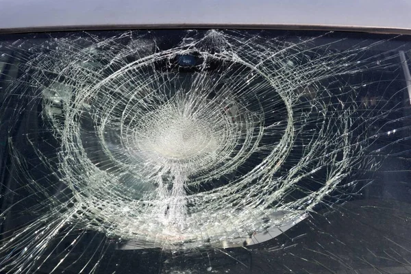Broken Car Glass Accident — Stock Photo, Image