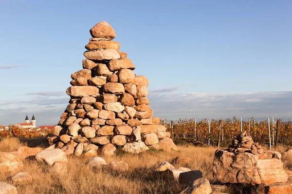 Bourdon Tower Autumn Season Beaujolais France — Fotografie, imagine de stoc