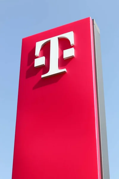 Cologne Germany September 2018 Deutsche Telekom Sign Panel Deutsche Telekom — 图库照片