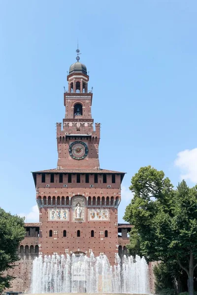 Slottet Sforza Milano Italien — Stockfoto