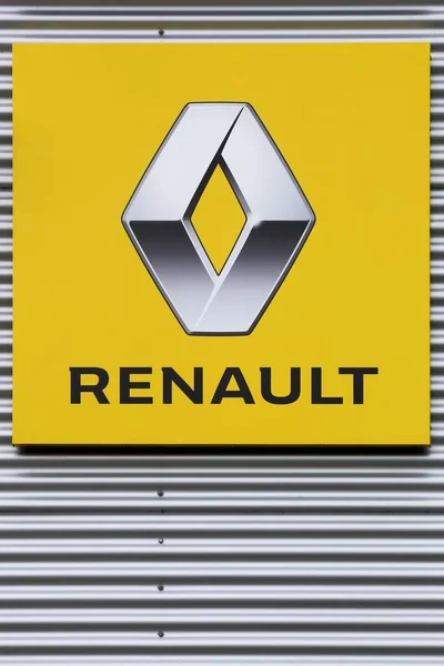 Risskov Dänemark Juli 2020 Renault Logo Einer Wand Renault Ist — Stockfoto