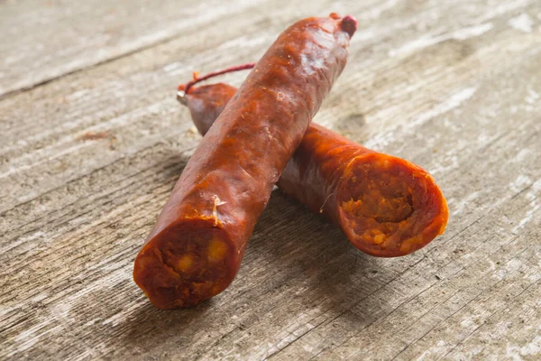 Oryginalna Chorizo Tradycyjna Kuchnia Hiszpańska — Zdjęcie stockowe