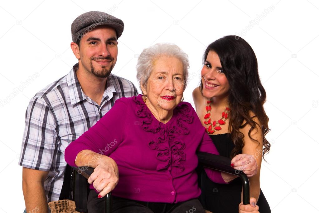 Grandmother and grandchildren