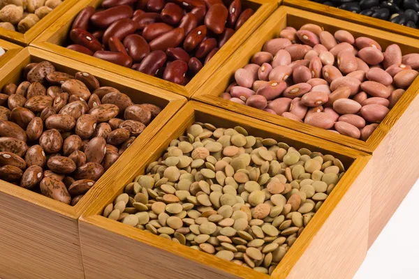 Boxes of beans — Stock Photo, Image