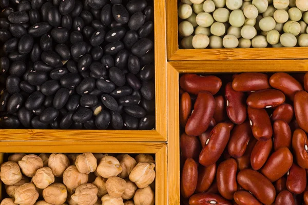 Boxes of beans — Stock Photo, Image