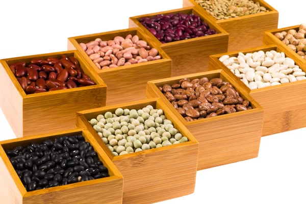 Boxes of beans — Stock Photo, Image