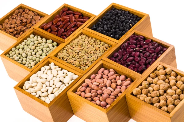 Boxes of beans — Stock Photo, Image