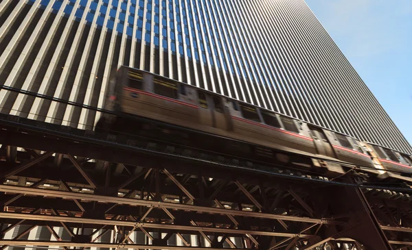 Trem de Chicago loop — Fotografia de Stock