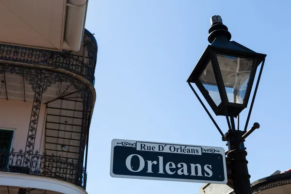 Orleans street tecken — Stockfoto