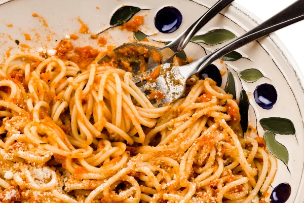 Skål med spaghetti — Stockfoto