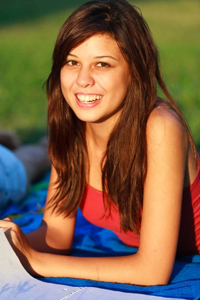 Beautiful college girl — Stock Photo, Image