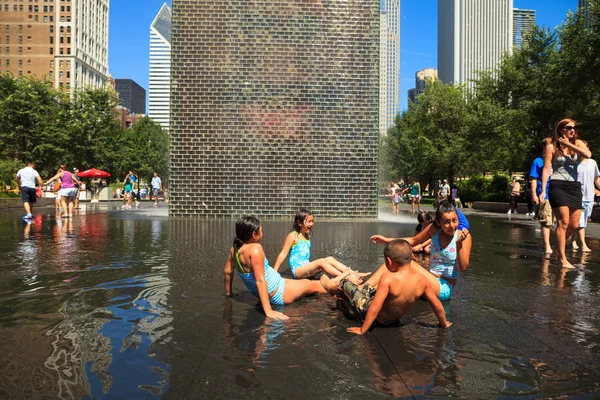 Fonte da Coroa Chicago — Fotografia de Stock