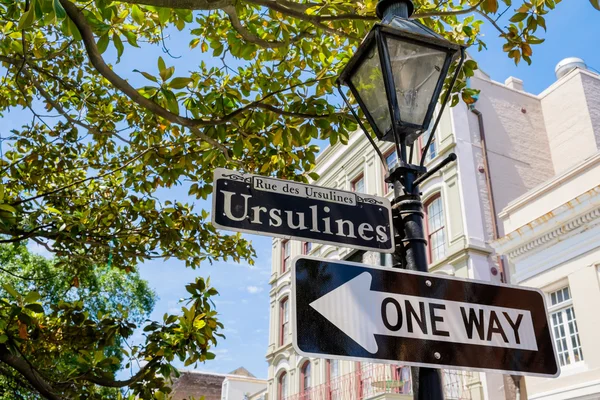 Ulica znak Ursulines — Zdjęcie stockowe