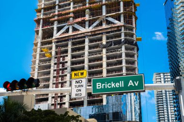 Miami 'nin Brickell semtinde şehir manzarası.