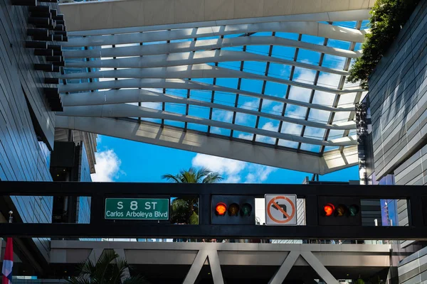 Cityscape Sign View Downtown Brickell District Miami — Fotografia de Stock