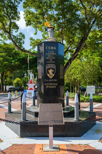 Miami Florida Usa September 2021 Monument Commemorating 2506 Brigade Martyrs — Stock fotografie