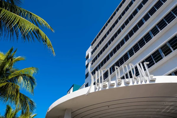 Μαϊάμι Φλόριντα Ηπα Ιανουαρίου 2022 Shelborne Hotel Classic Art Deco — Φωτογραφία Αρχείου