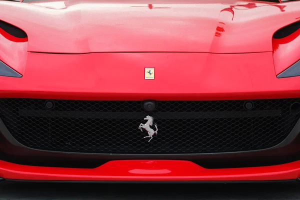 Miami Florida Usa Februar 2022 Exotischer Ferrari Supersportwagen Auf Der — Stockfoto