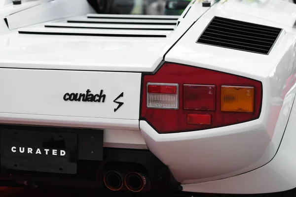 Miami Florida Febrero 2022 Exótico Superdeportivo Lamborghini Countach Exhibe Exhibición — Foto de Stock