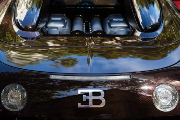 Miami Florida Usa Februari 2022 Achteraanzicht Van Een Exotische Bugatti — Stockfoto